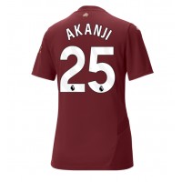 Maglia Calcio Manchester City Manuel Akanji #25 Terza Divisa Donna 2024-25 Manica Corta